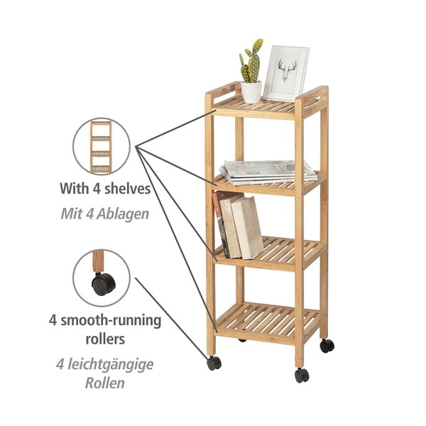 Dabīga toņa valrieksta masīvkoka vannas istabas plaukts 35x97 cm Norway – Wenko-image-3