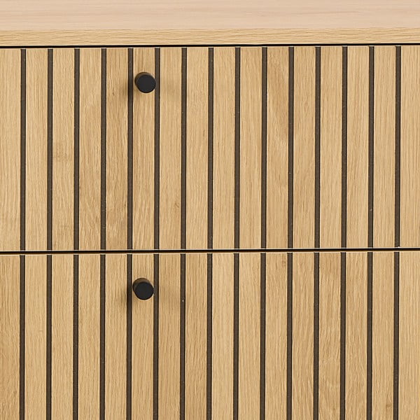 Dabīga toņa kumode ar ozolkoka imitāciju 158x80x40 cm Albany  – Actona-image-4