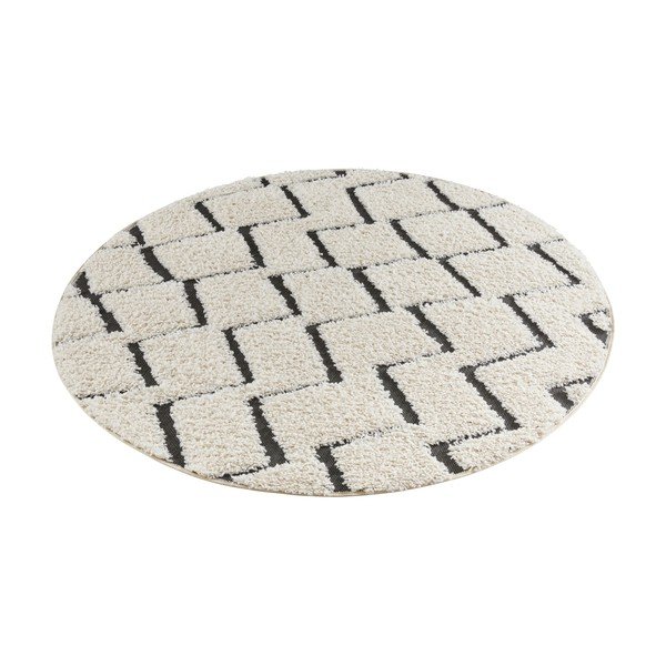Bēšs ar melnu paklājs Mint Rugs Handira, ⌀ 160 cm-image-2