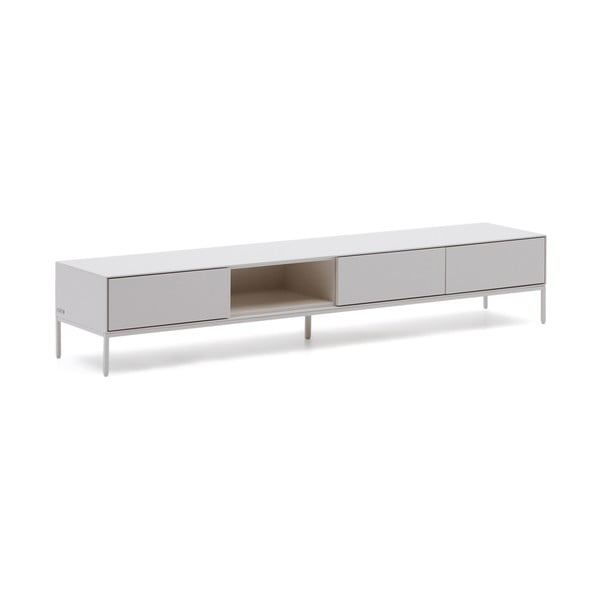 Balts TV galdiņš 195x35 cm Vedrana – Kave Home-image-2