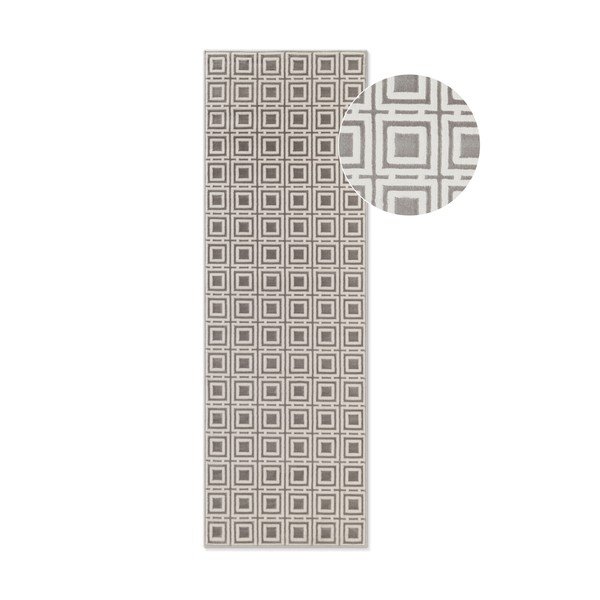 Pelēks/krēmkrāsas celiņa paklājs 80x240 cm Perles Howlite – Elle Decoration