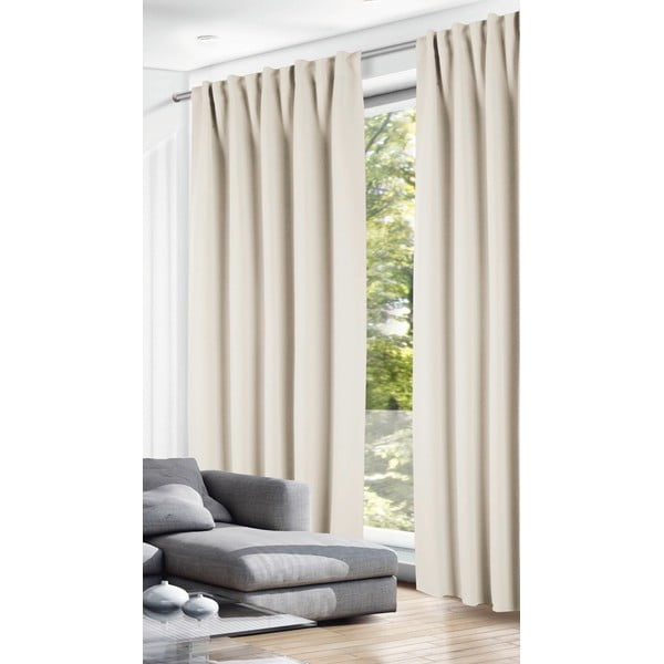 Krēmkrāsas siltumizolējošs/daļēji gaismu necaurlaidīgs aizkars 135x245 cm – Sehlbach-image-1