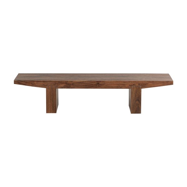 Tumša dabīga toņa akācijas masīvkoka žurnālgaldiņš 48x152 cm Eron – WOOOD