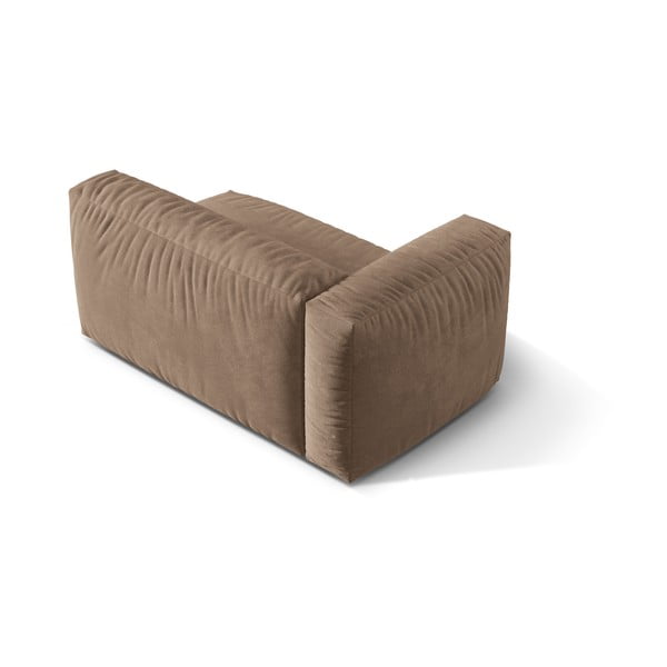 Gaiši brūna samta modulārā dīvāna daļa (ar kreiso stūri) Martina – Micadoni -image-2