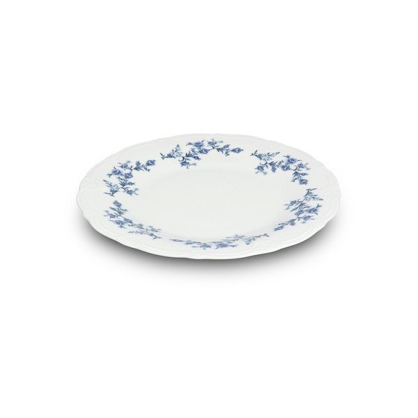 Balts/zils servēšanas porcelāna šķīvis ø 32 cm Retro – BonBistro-image-3