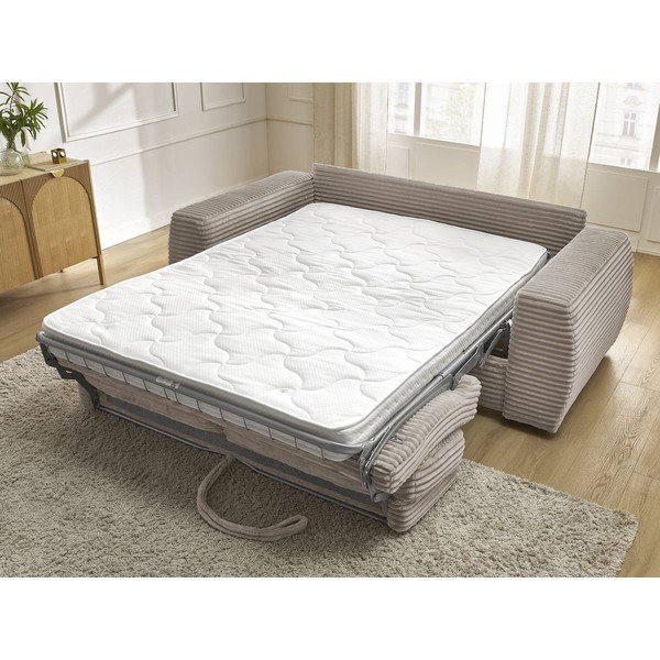 Pelēkbrūns velveta salokāms dīvāns 220 cm Hugo – Bobochic Paris-image-1