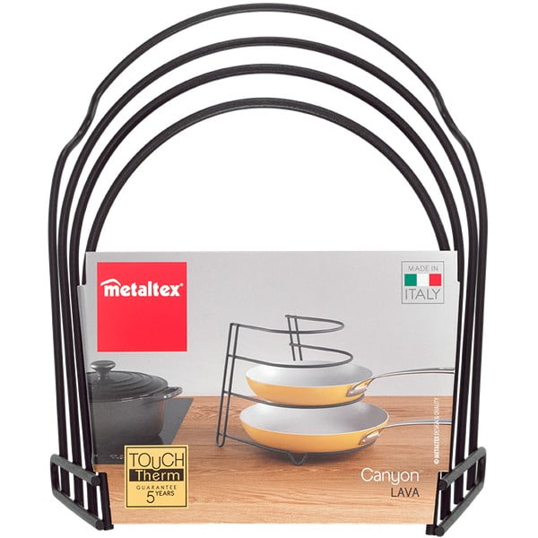 Melns pannu statīvs Metaltex Canyon Lava-image-3