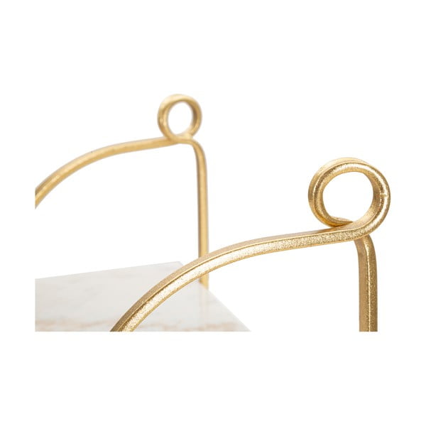 Balts/zelta krāsas marmora sienas plaukts 40 cm Marble – Mauro Ferretti-image-4