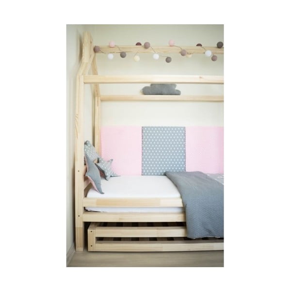 Bērnu rozā egļu gulta Benlemi Happy, 90 x 200 cm-image-3