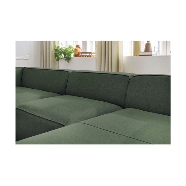 Zaļš modulārais stūra dīvāns (ar kreiso stūri/U veida) Megeve – Bobochic Paris-image-4