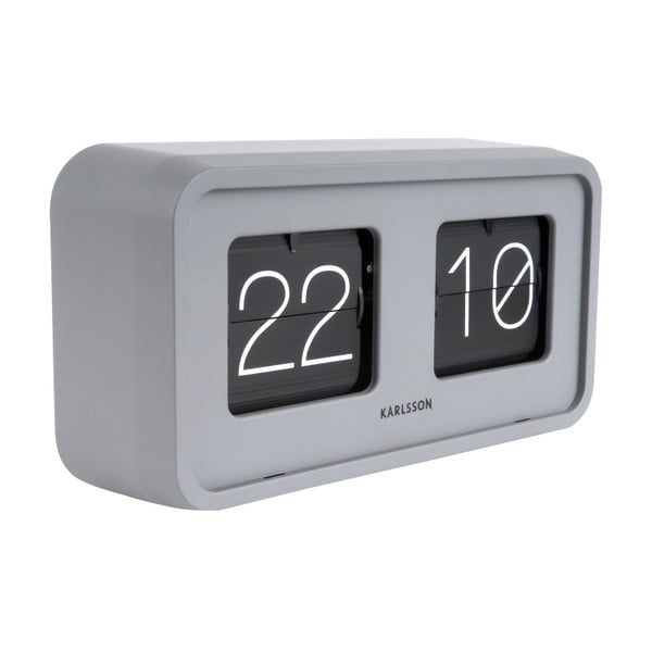 Pelēks galda pulkstenis Karlsson Bold Flip-image-4