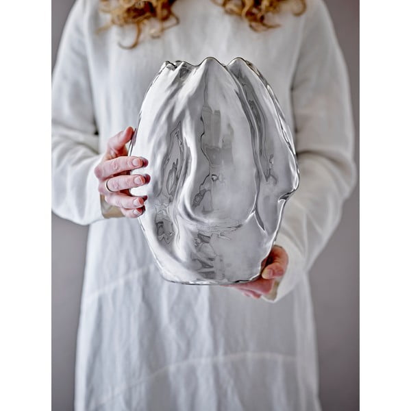 Sudraba krāsas akmensmasas vāze (augstums 29 cm) Bobby – Bloomingville-image-2