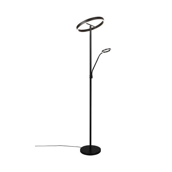 Melna LED stāvlampa (augstums 180 cm) Willis – Trio