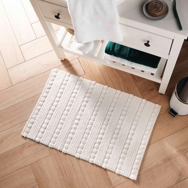 Balts vannas istabas paklājiņš 50x80 cm Cleonis – douceur d'intérieur-image-1