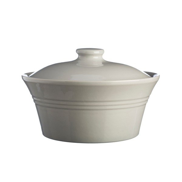 Mason Cash Classic Kitchen pelēks māla trauks ar vāku