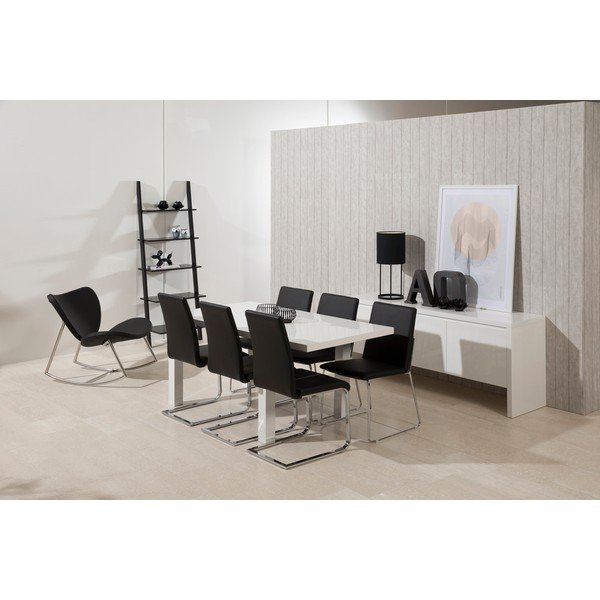 Melns sienas grāmatu plaukts Actona Writex, augstums 183 cm-image-1