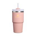 Persiku oranžs nerūsējošā tērauda termoss ar salmiņu 600 ml Quencher H2.O FlowState™ Tumble Peach Rose – Stanley