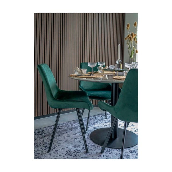Apaļš ēdamgalds ar marmora imitācijas galda virsmu ø 110 cm Bolzano – House Nordic-image-2