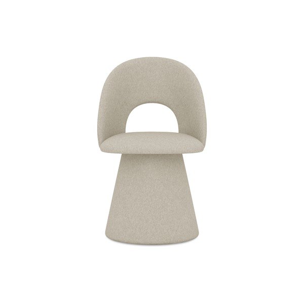 Bēšs polsterēts ēdamistabas krēsls Kalo – Makamii-image-1