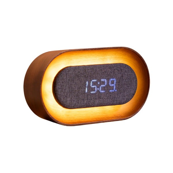 Digitāls modinātājpulkstenis Lumos Walnut – Gingko-image-2
