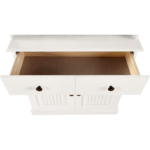 Balta priedes masīvkoka vitrīna 181x34 cm Mille – Støraa-image-3