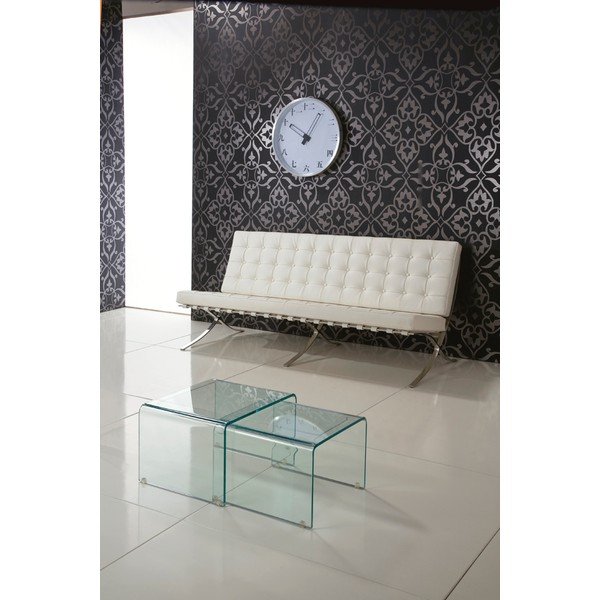 Stikla žurnālgaldiņi (2 gab.) 44.5x49 cm Cristal – Tomasucci-image-1