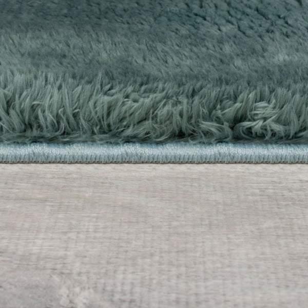 Zaļganzila sintētiska kažokāda 200x290 cm Faroe Wool Look Fur – Flair Rugs-image-4