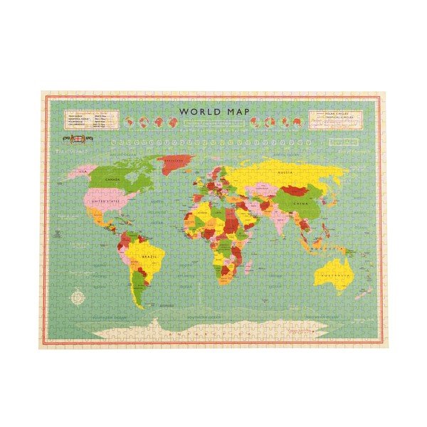 Puzle (gabalu skaits 1000) World Map – Rex London-image-4