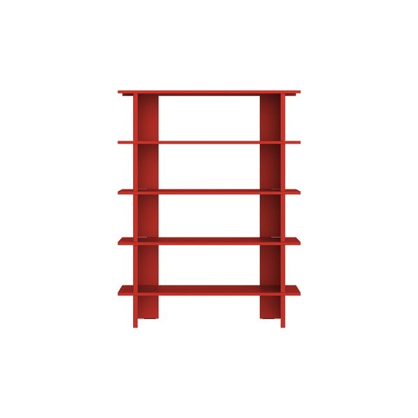 Sarkans metāla grāmatplaukts 120x156x37 cm Hes – noo.ma-image-2