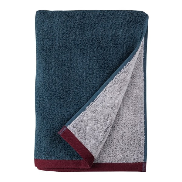 Tumši zils/pelēks frotē dvielis no organiskās kokvilnas  50x90 cm Soft – Mette Ditmer Denmark