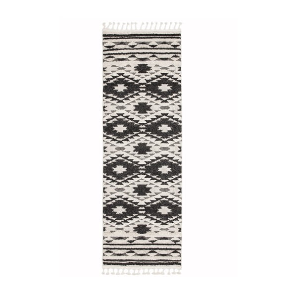 Melnbalts paklājs Asiatic Carpets Taza, 80 x 240 cm