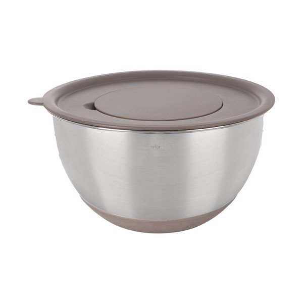 Sudraba krāsas nerūsējošā tērauda bļoda ø 22 cm Beige – Orion