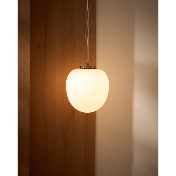 Balta piekaramā lampa ar stikla abažūru ø 25 cm Ardali – Kave Home-image-2