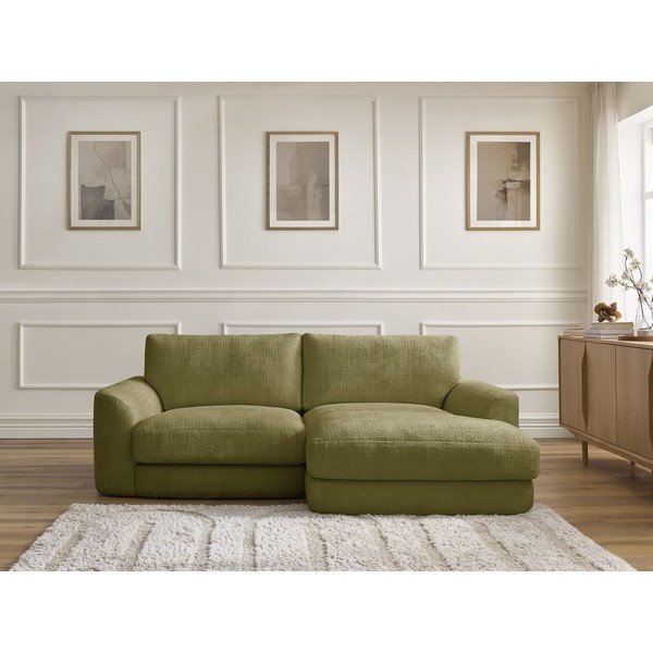 Haki stūra dīvāns no šenila auduma (ar labo stūri/ar zvilni) Leonore – Bobochic Paris-image-1