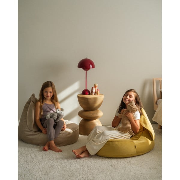 Bēšs samta bērnu sēžammaiss Bunny – Wigiwama-image-4