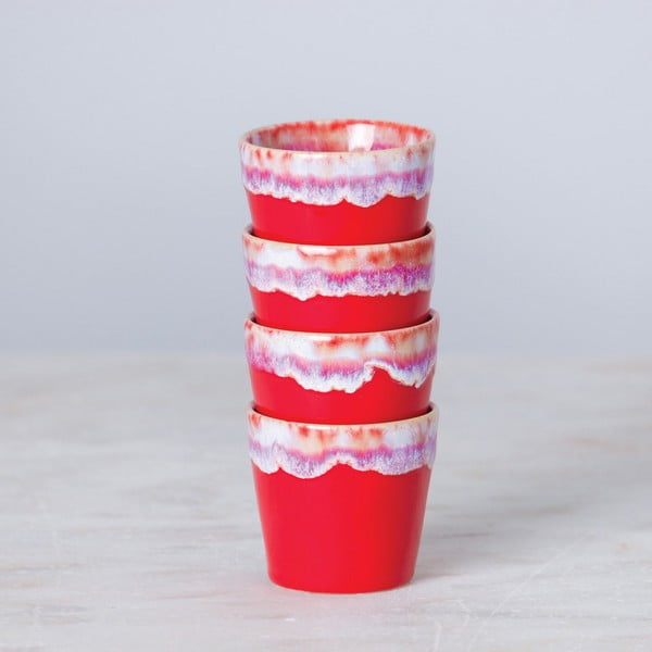 Sarkana un balta keramikas espresso tasīte Costa Nova, 90 ml-image-1