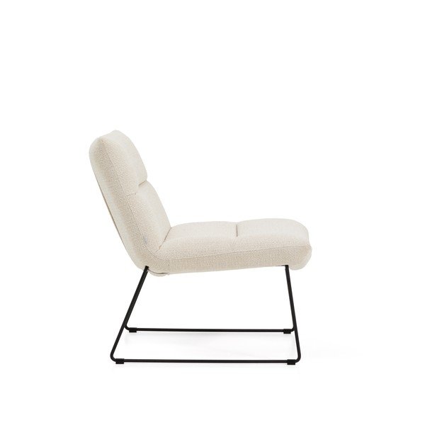 Bēšs atpūtas krēsls no šenila auduma Asen – Kave Home-image-3