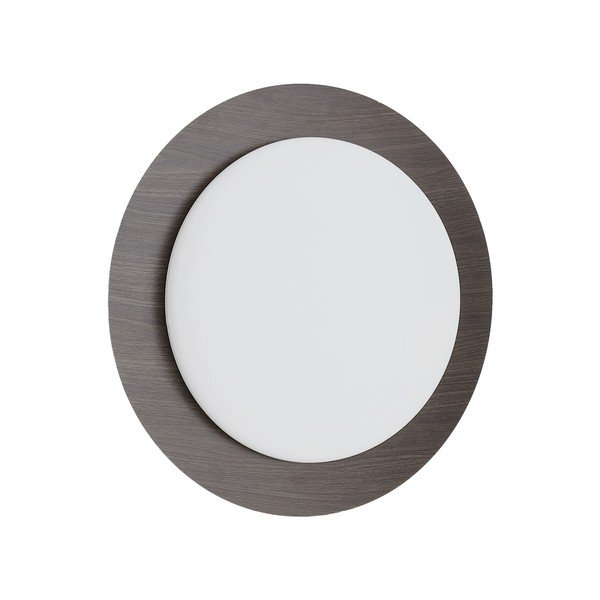 Tumši brūna metāla LED sienas lampa ø 40 cm Novae – Kave Home