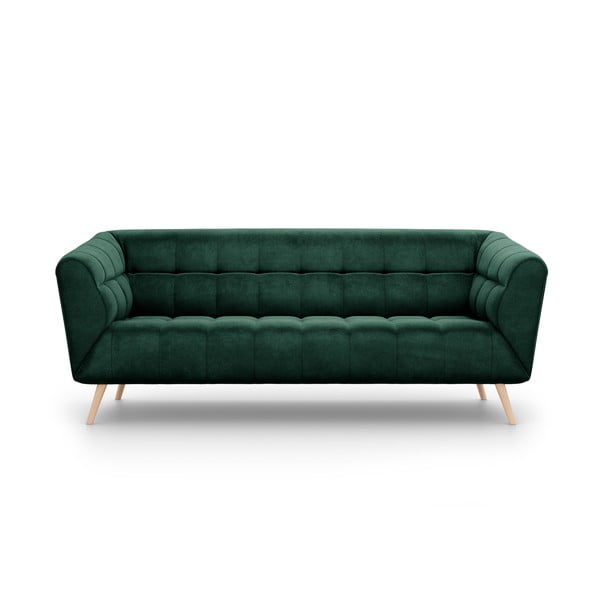 Tumši zaļš samta dīvāns Interieurs 86 Étoile, 210 cm
