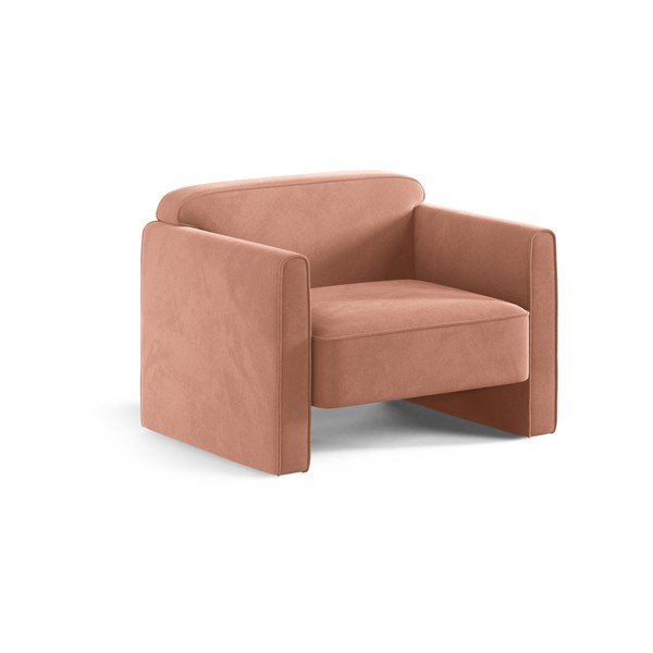 Rozā samta atpūtas krēsls Abby – Micadoni 