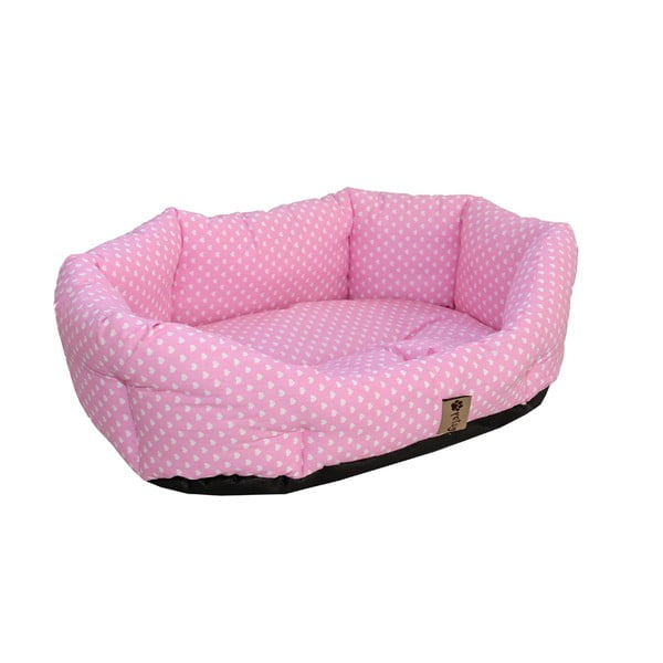 Rozā kokvilnas gulta mājdzīvniekiem 65x50 cm Pinky – Petsy