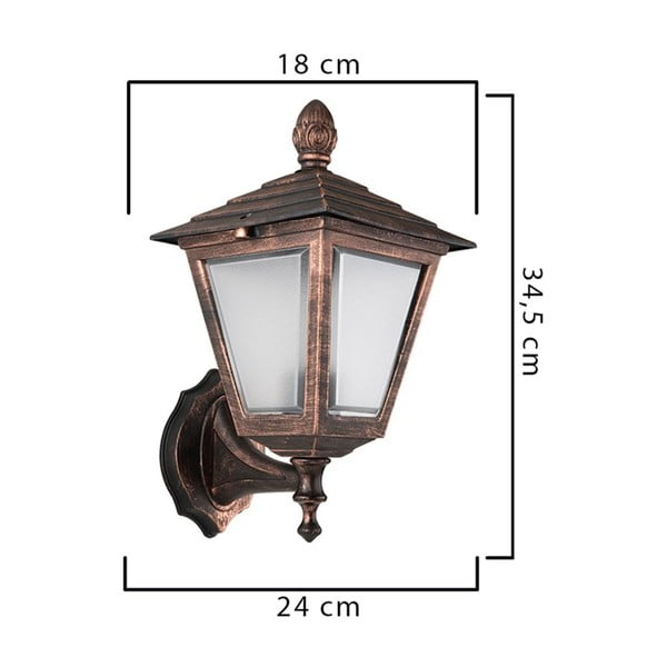 Āra sienas lampa bronzas krāsā Homemania Decor Garden-image-1