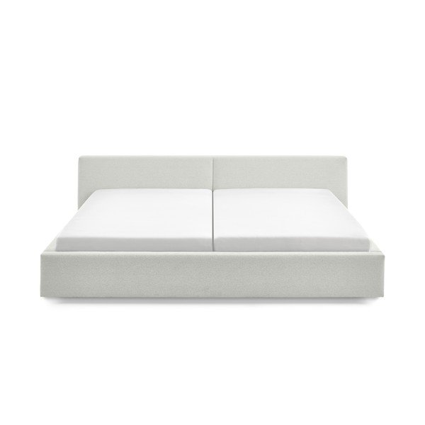 Balta polsterēta divvietīga gulta ar veļas kasti ar redelēm 200x240 cm Cube – Meise Möbel-image-4