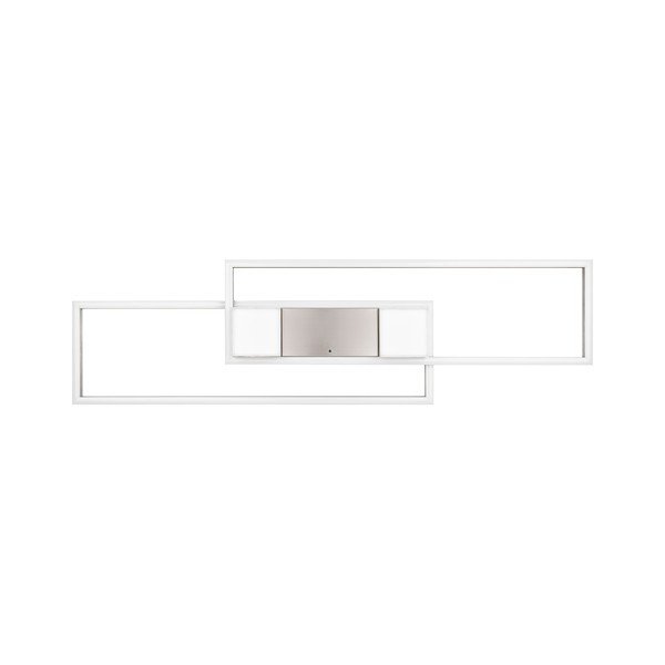 Sudraba krāsas LED griestu lampa ar tālvadību/ar regulējamu spilgtumu 28x100 cm Albany – Trio-image-3