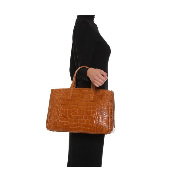 Ādas rokassoma Anna Luchini 634 Cognac-image-4
