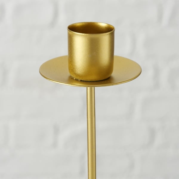 3 zelta krāsas svečturu komplekts Boltze Kimo-image-1