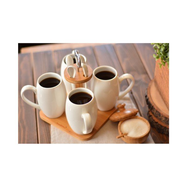 Porcelāna un bambusa kafijas komplekts Suedo-image-1