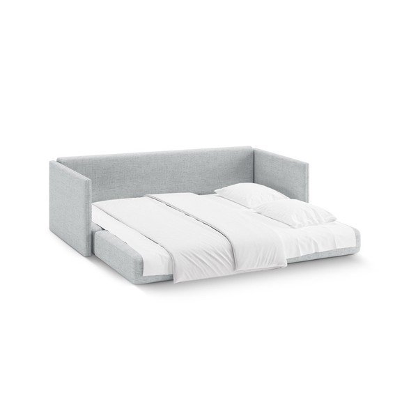 Gaiši pelēks salokāms dīvāns no šenila auduma 209 cm Shannon – Cosmopolitan Design-image-3