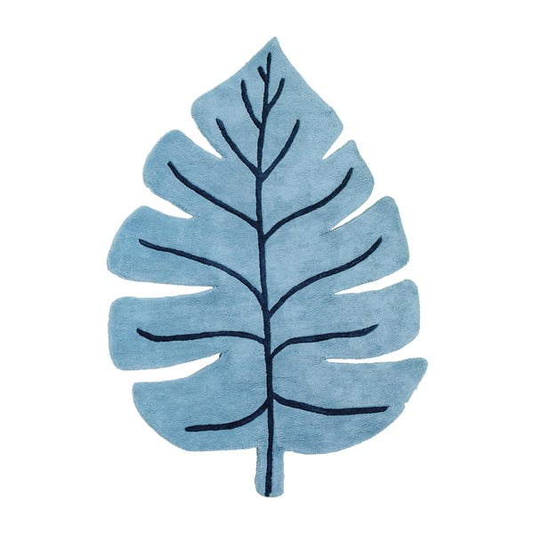 Zils bērnu paklājs 105x150 cm Monstera Leaf – Lilipinso