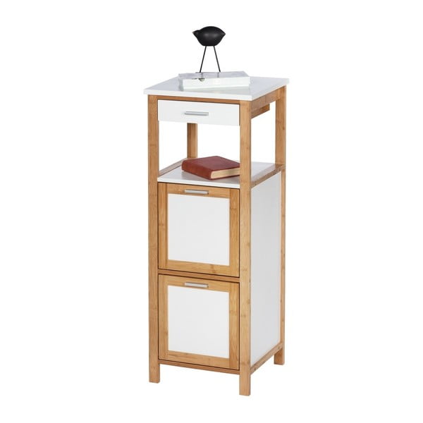 Bambusa vannas istabas plaukts ar 2 plauktiem un uzglabāšanas vietu Wenko Finja-image-2